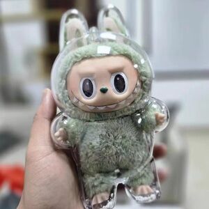 NEW Pop Mart Labubu The Monsters Plush Clear Protective Case Standing Style 1p